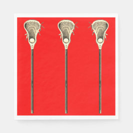 Lacrosse Red Team Napkins Servet