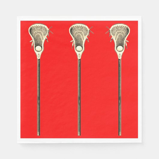 Lacrosse Red Team Napkins Servet (Voorkant)