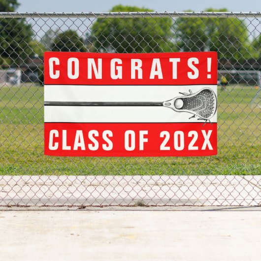 Lacrosse Red Team Senior Night Banner (Insitu)