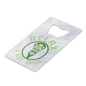 Lacrosse ReLAX Ik heb dit Creditkaart Flessenopener (Achterkant Gekanteld)