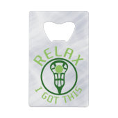Lacrosse ReLAX Ik heb dit Creditkaart Flessenopener (Achterkant)
