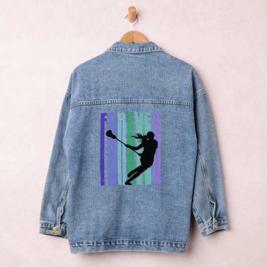 Lacrosse retro  distress D Denim Jacket (Hangar)