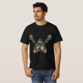 Lacrosse Retro Lacrosse Stick afbeelding T-shirt (Voorkant volledig)