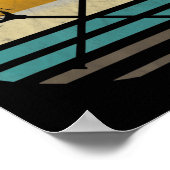 Lacrosse  Retro Lacrosse Stick Sun Gift Poster (Hoek)