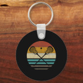 Lacrosse Retro Lacrosse Stick Sun Gift Sleutelhanger (Voorkant)