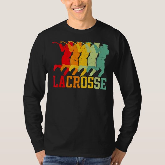 Lacrosse Retro Lacrosse Stick Sun T-shirt (Voorkant)