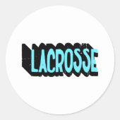 Lacrosse Ronde Sticker (Voorkant)