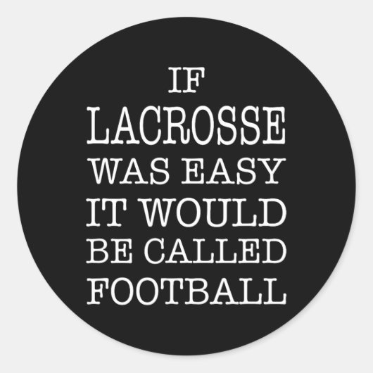 Lacrosse Ronde Sticker (Voorkant)