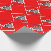 Lacrosse Rood Cadeaupapier (Hoek)
