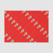 Lacrosse Rood Sport Tissuepapier (Voorkant)