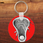 Lacrosse Rood Team Sleutelhanger (Voorkant)