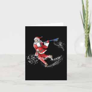 Lacrosse Santa Christmas Cool Lax Sport Ugly X-mas Kaart