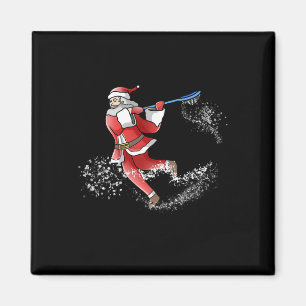Lacrosse Santa Christmas Cool Lax Sport Ugly X-mas Magneet