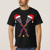 Lacrosse Santa Hat Kerstmis Vun Sport Kerstmis T-shirt (Voorkant)