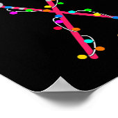 Lacrosse Santa Hat-kerstverlichting Funny Sport Xm Poster (Hoek)