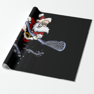 Lacrosse Santa kerstkool Lax Sport Ugly X-Mas Cadeaupapier