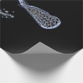 Lacrosse Santa kerstkool Lax Sport Ugly X-Mas Cadeaupapier (Hoek)