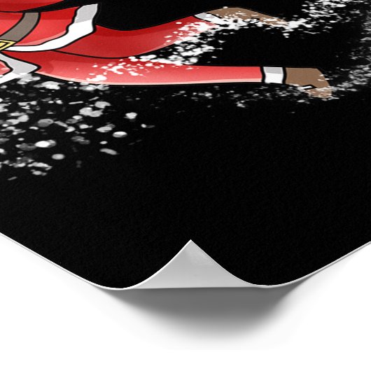 Lacrosse Santa kerstkool Lax Sport Ugly X-Mas Poster (Hoek)