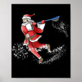 Lacrosse Santa kerstkool Lax Sport Ugly X-Mas Poster (Voorkant)