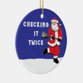 Lacrosse Santa Verzamelaarsobject Keramisch Ornament (Rechts)
