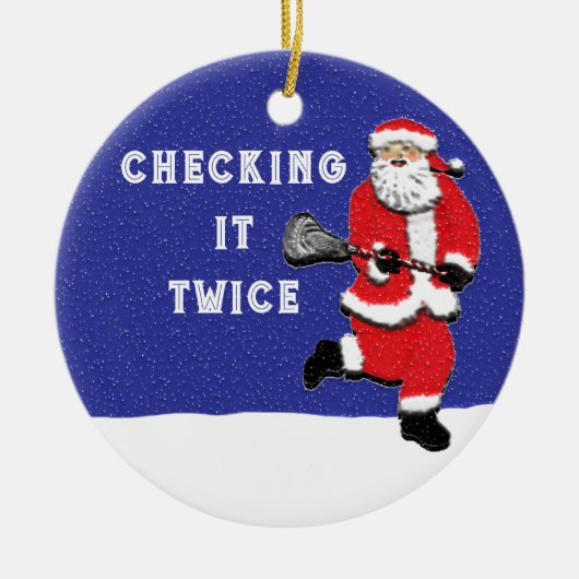 Lacrosse Santa Verzamelaarsobject Keramisch Ornament (Voorkant)