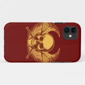 Lacrosse Schedel iPhone 5 hoesje - Rood (Achterkant (horizontaal))