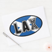 Lacrosse Schotland Lax Vlag Ovale Sticker (Envelop)