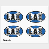 Lacrosse Schotland Lax Vlag Ovale Sticker (Vel)