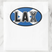 Lacrosse Schotland Lax Vlag Ovale Sticker (Tas)