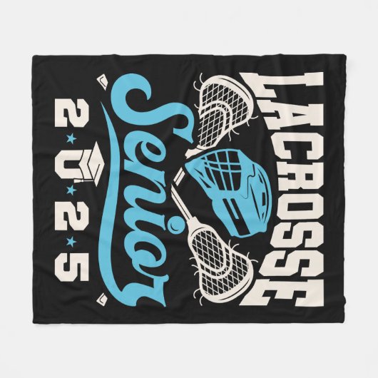 Lacrosse Senior Klasse van het Afstuderen 2025 Fleece Deken (Voorkant (Horizontaal))