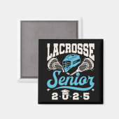 Lacrosse Senior Klasse van het Afstuderen 2025 Magneet (Voorkant / Achterkant)