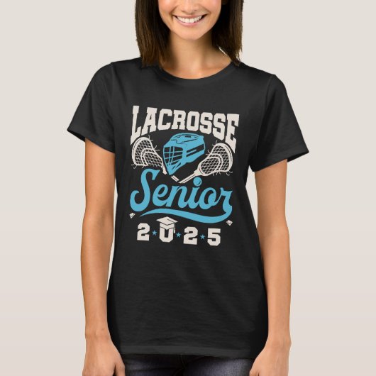 Lacrosse Senior Klasse van het Afstuderen 2025 T-shirt (Voorkant)