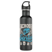 Lacrosse Senior Klasse van het Afstuderen 2025 Waterfles (Voorkant)
