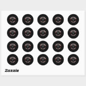 Lacrosse Senior Mom Ronde Sticker (Vel)