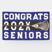 Lacrosse Senior Nachtblauw Spandoek (Horizontaal)