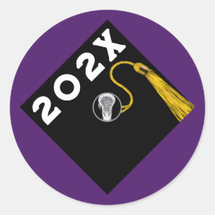 Lacrosse Senior Night Afstuderen Ronde Sticker