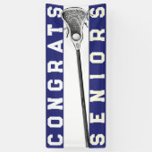 Lacrosse Senior Night Blue Banner (Verticaal)