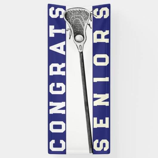 Lacrosse Senior Night Blue Banner (Verticaal)