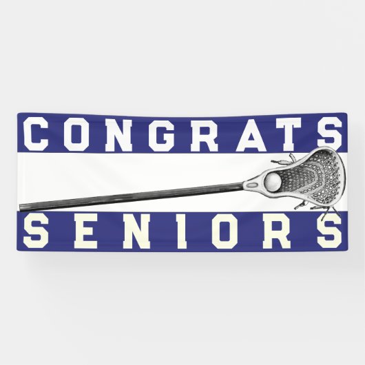 Lacrosse Senior Night Blue Banner (Horizontaal)