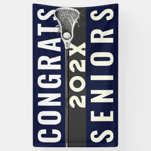 Lacrosse Senior Night Congrats Banner (Verticaal)