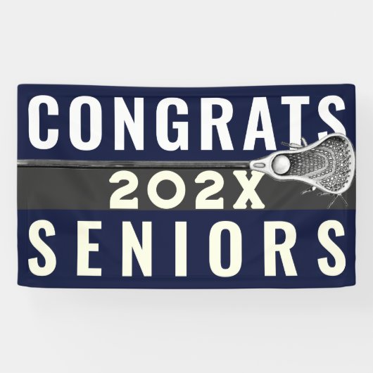 Lacrosse Senior Night Congrats Banner (Horizontaal)