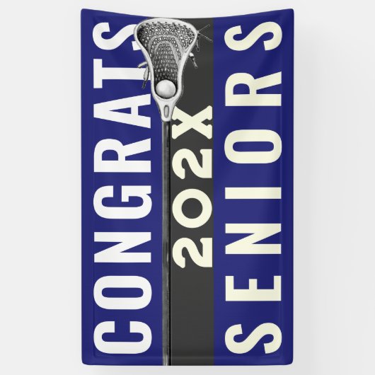 Lacrosse Senior Night Congrats Banner (Verticaal)