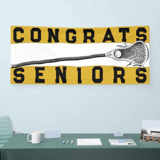 Lacrosse Senior Night Gold Banner (Beurs)