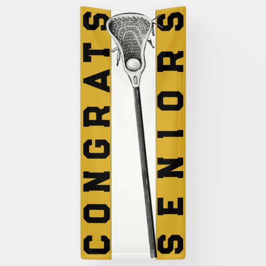 Lacrosse Senior Night Gold Banner (Verticaal)
