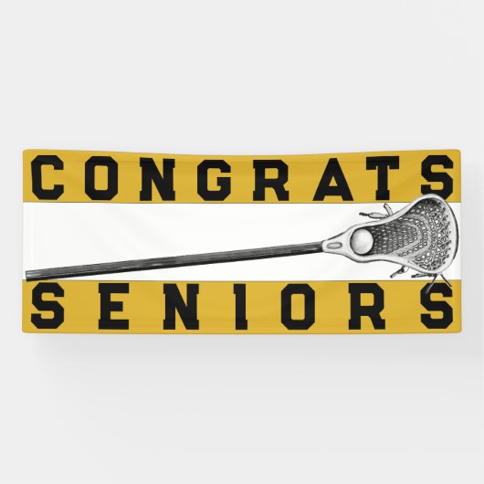Lacrosse Senior Night Gold Banner (Horizontaal)