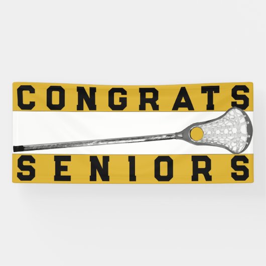 Lacrosse Senior Night Gold Banner (Horizontaal)