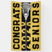 Lacrosse Senior Night Gold Spandoek (Verticaal)