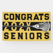 Lacrosse Senior Night Gold Spandoek (Horizontaal)