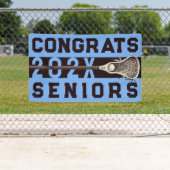 Lacrosse Senior Night Light Blue Banner (Insitu)