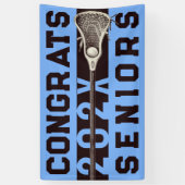 Lacrosse Senior Night Light Blue Banner (Verticaal)